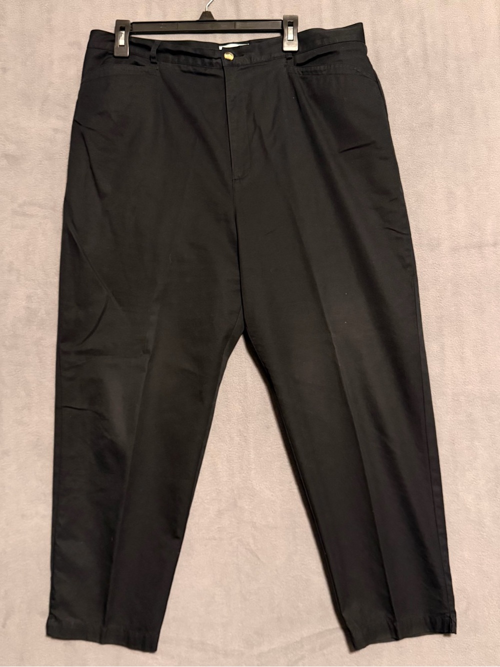Talbots Black 100% Cotton Pleated Classic Workwear Pants Size 18